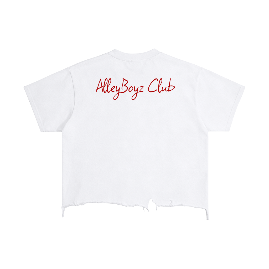 Vintage Wash Boxy Distressed Hem T-Shirt